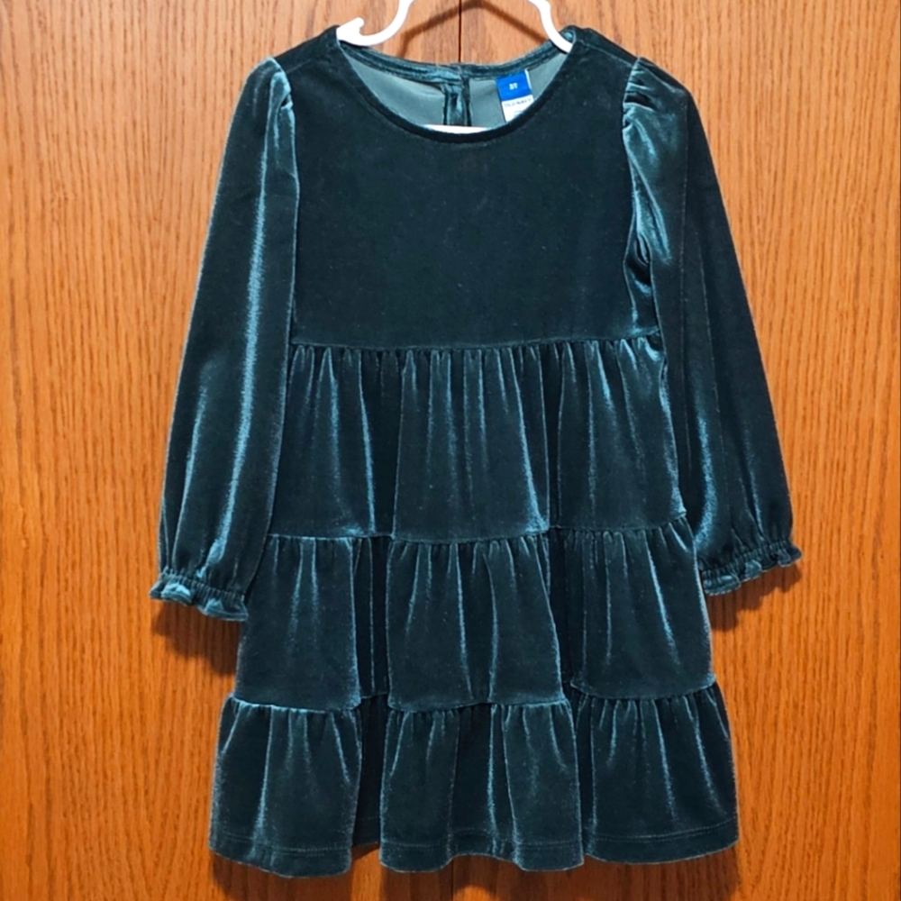 Old Navy Green Velvet 3T Dress